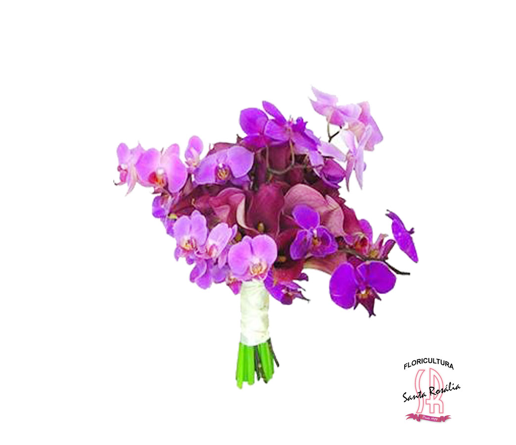 Buquê de Noivas Orquídea Phalaenopsis Lilás – Floricultura Santa Rosalia