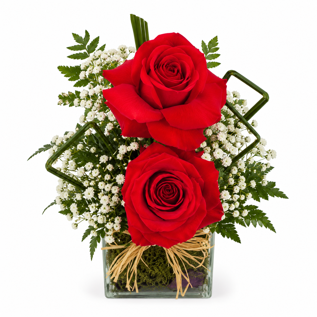 Arranjo de 02 Rosas Colombianas - Felicidade