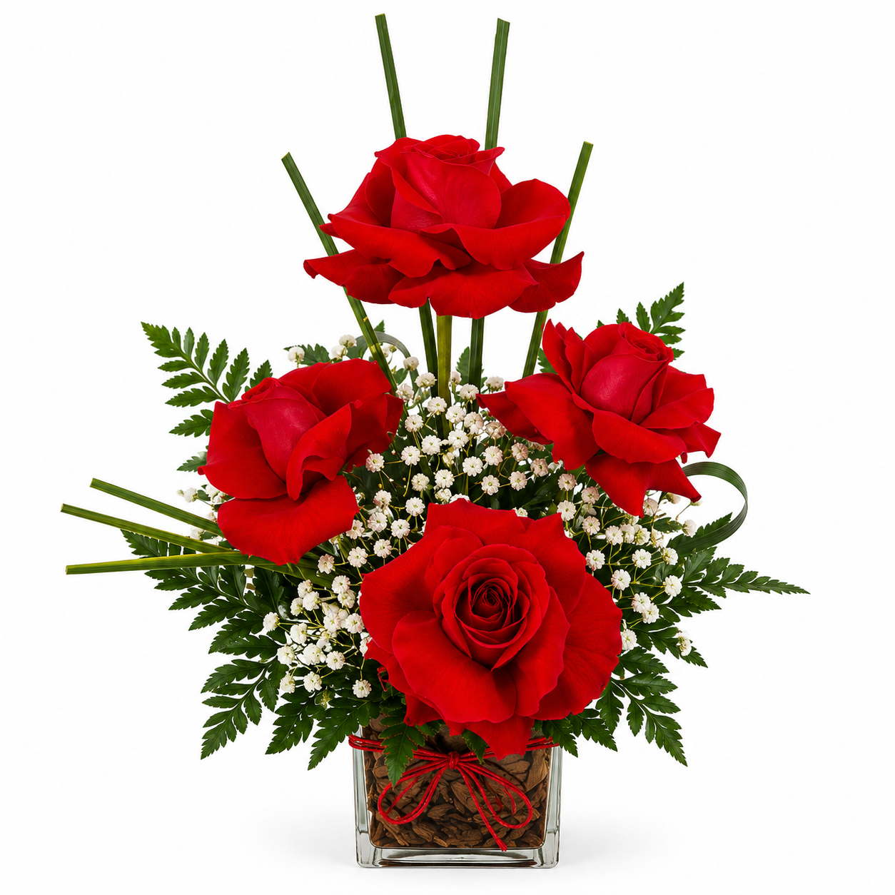 Arranjo de 04 Rosas Colombianas - Encanto