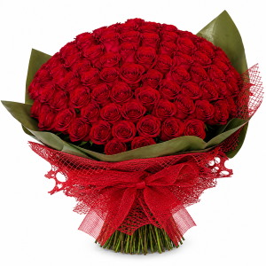 Buquê 100 Rosas Colombianas - Mega Buquê