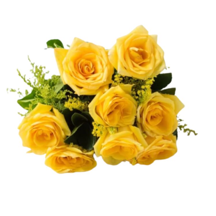 Buquê de 8 Rosas Amarelas – Alegria e Carinho - Imagem 2