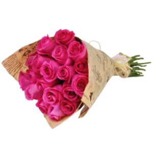 Buquê de 18 Rosas Cor-de-Rosa – Amor e Carinho