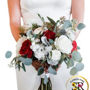 💐🌿 Buquê de Noiva – Rosas com Eucalipto 🌿💐