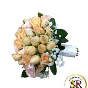 💐 Buquê de Noiva – Rosas Champanhe 💐