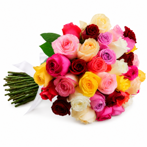 Buquê de 40 Rosas Mistas – Cores que Encantam