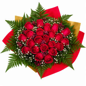 Buquê de 24 Rosas Nacionais - Coração