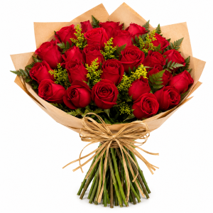 Buquê Elegante - Encanto Real 36 Rosas Nacionais