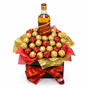 Buquê de Ferrero Rocher e Wisky Red Label - Com Classe
