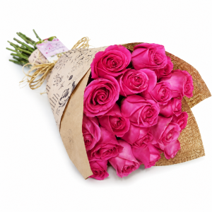 Buquê Premium 16 Rosas Rosas – Amor Delicado