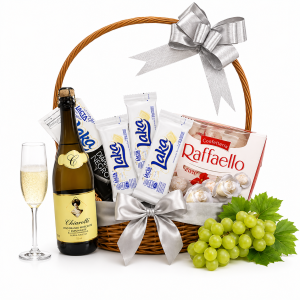 Cesta de Vinho e Chocolates - Espumante
