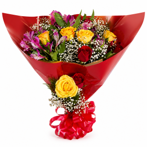 Buquê de Flores Campestres e Rosas - Encanto aos Olhos
